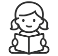 girl reading icon