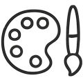 paint palet and brush icon